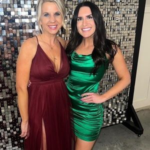 Green Silk Dress Size Small